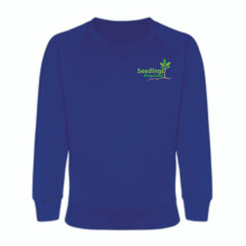 Seedlings Embroidered Royal Blue Sweatshirt