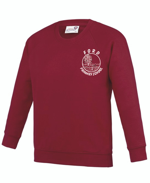 Ford  Primary School  Embroidered  Burgundy Sweatshirt