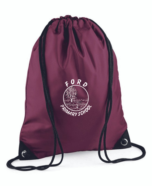 Ford Primary School Embroidered Burgundy PE Bag