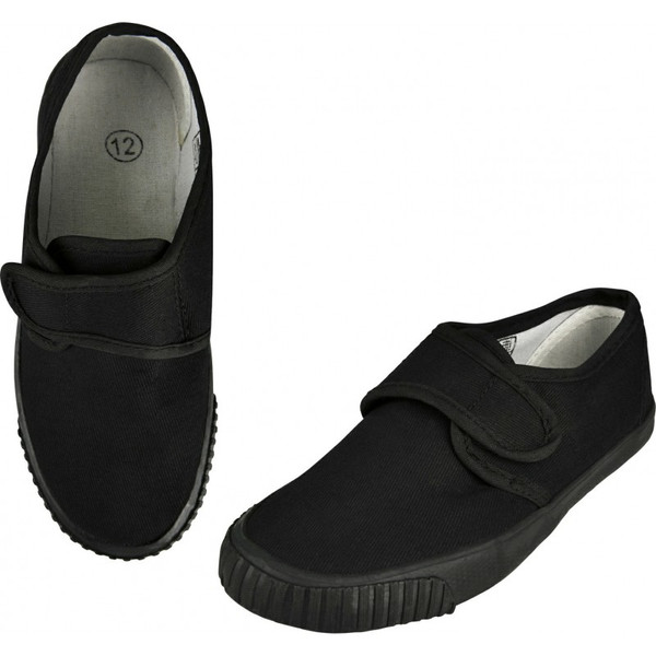 Black Velcro Plimsolls