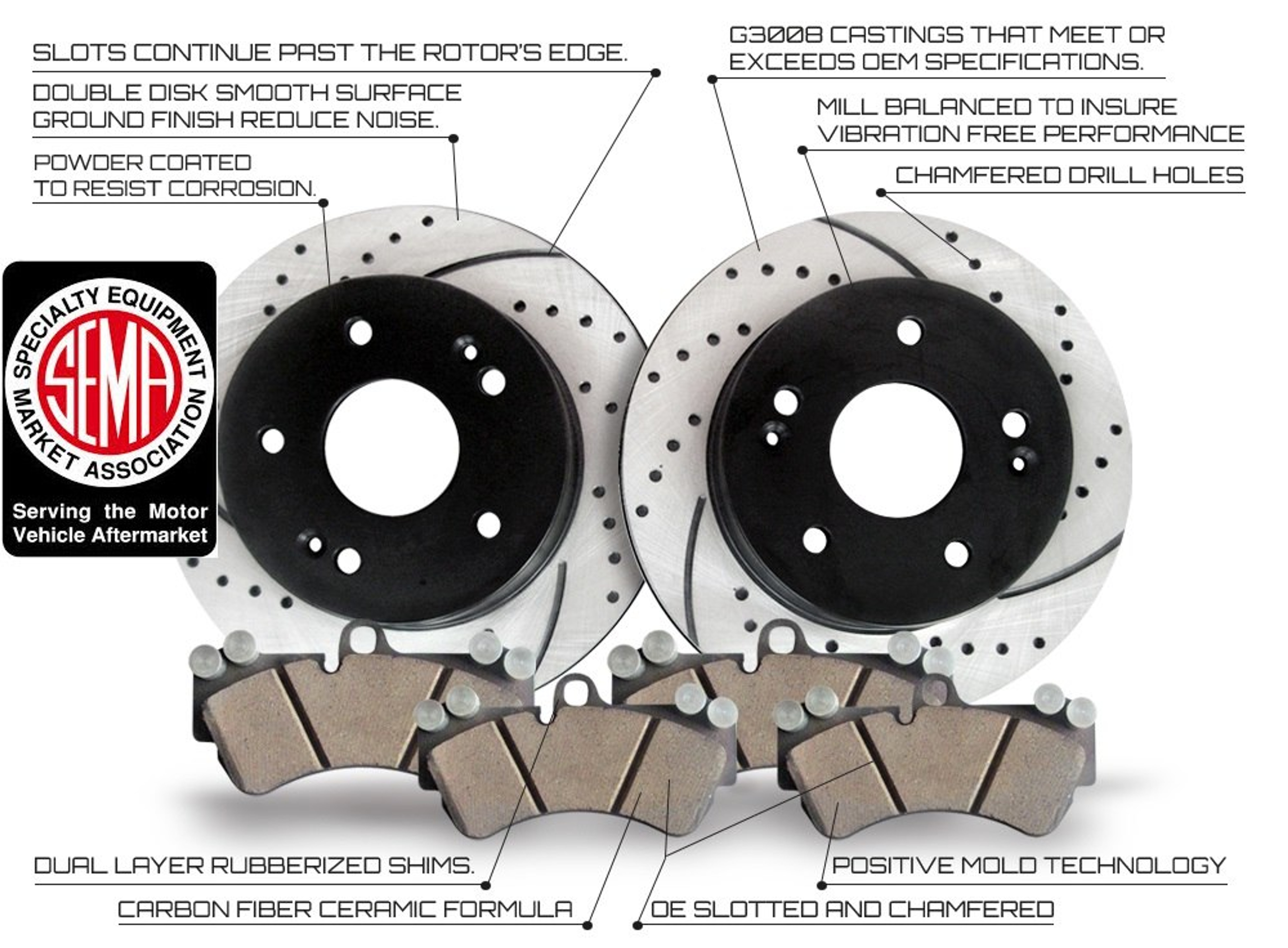 Front Disc Brake Rotor and Pad Combo Kit J29662