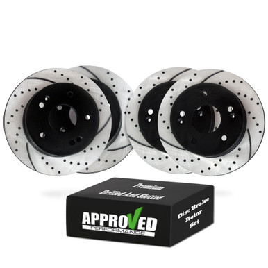 Front & Rear Disc Brake Rotor Set - Approved performance