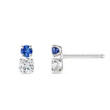 DUO BLUE SAPPHIRE & DIAMOND EARRINGS