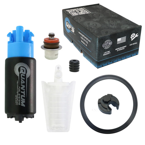 QFS 265LPH In-Tank EFI Performance Fuel Pump w/ Fuel Pressure Regulator, Tank Seal, Strainer - QFS-344FT-P