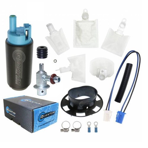 QFS 255LPH In-Tank EFI Performance Fuel Pump w/ Fuel Pressure Regulator, Tank Seal, Strainer - HFP-382SH-UR2T