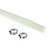 QFS 9mm x 9mm x 160mm Clear Corrugated Flexible Hose Line & Clamps for Fuel Pump Assembly - HFP-FH99-160-PX