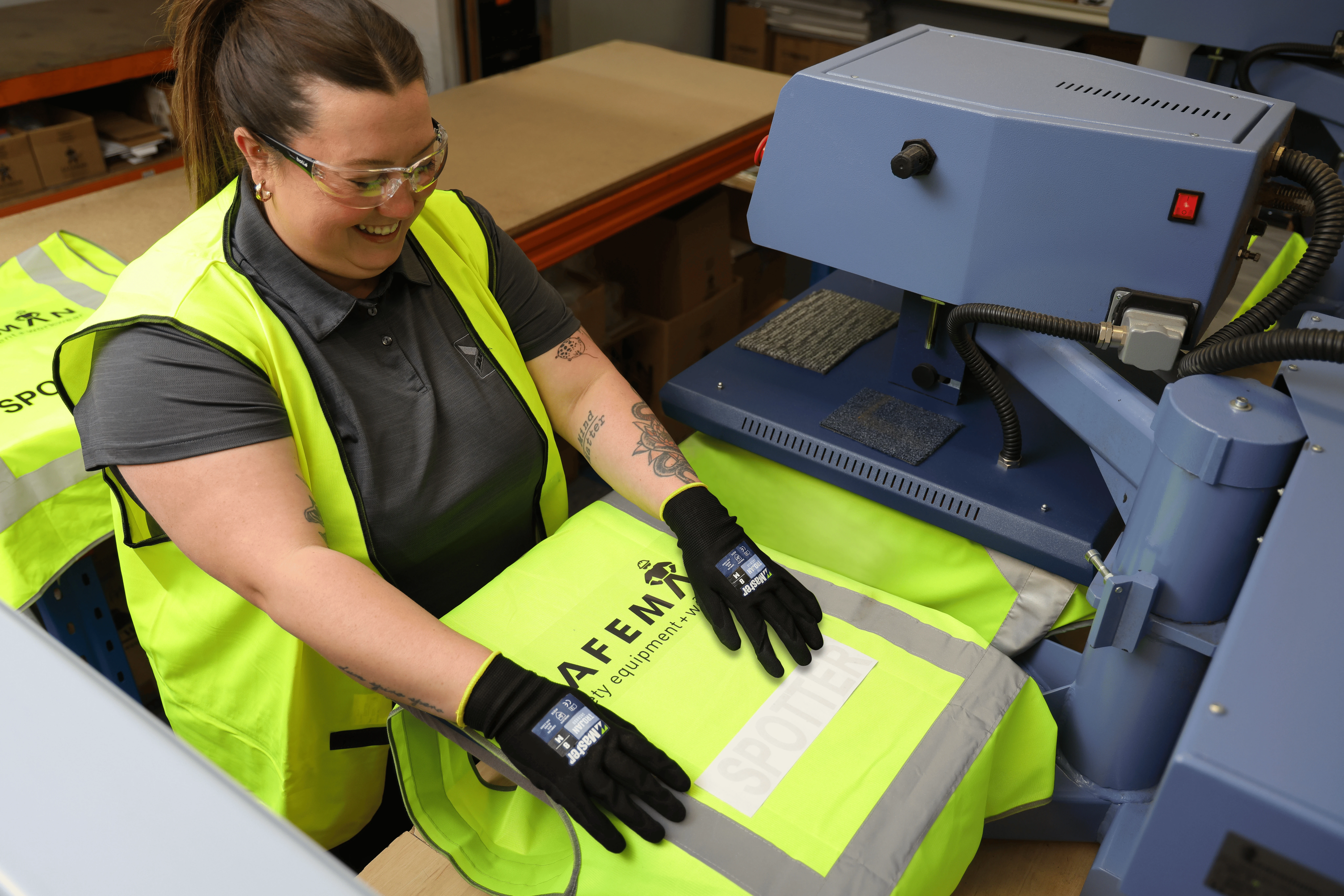Safeman custom workwear embroidery and garment branding