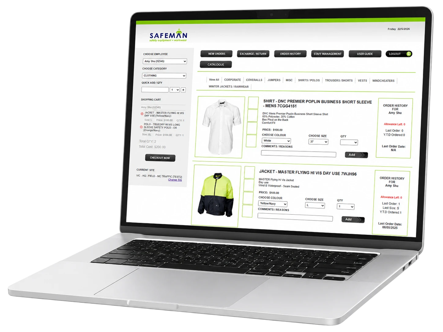Safeman Total Apparel Management System