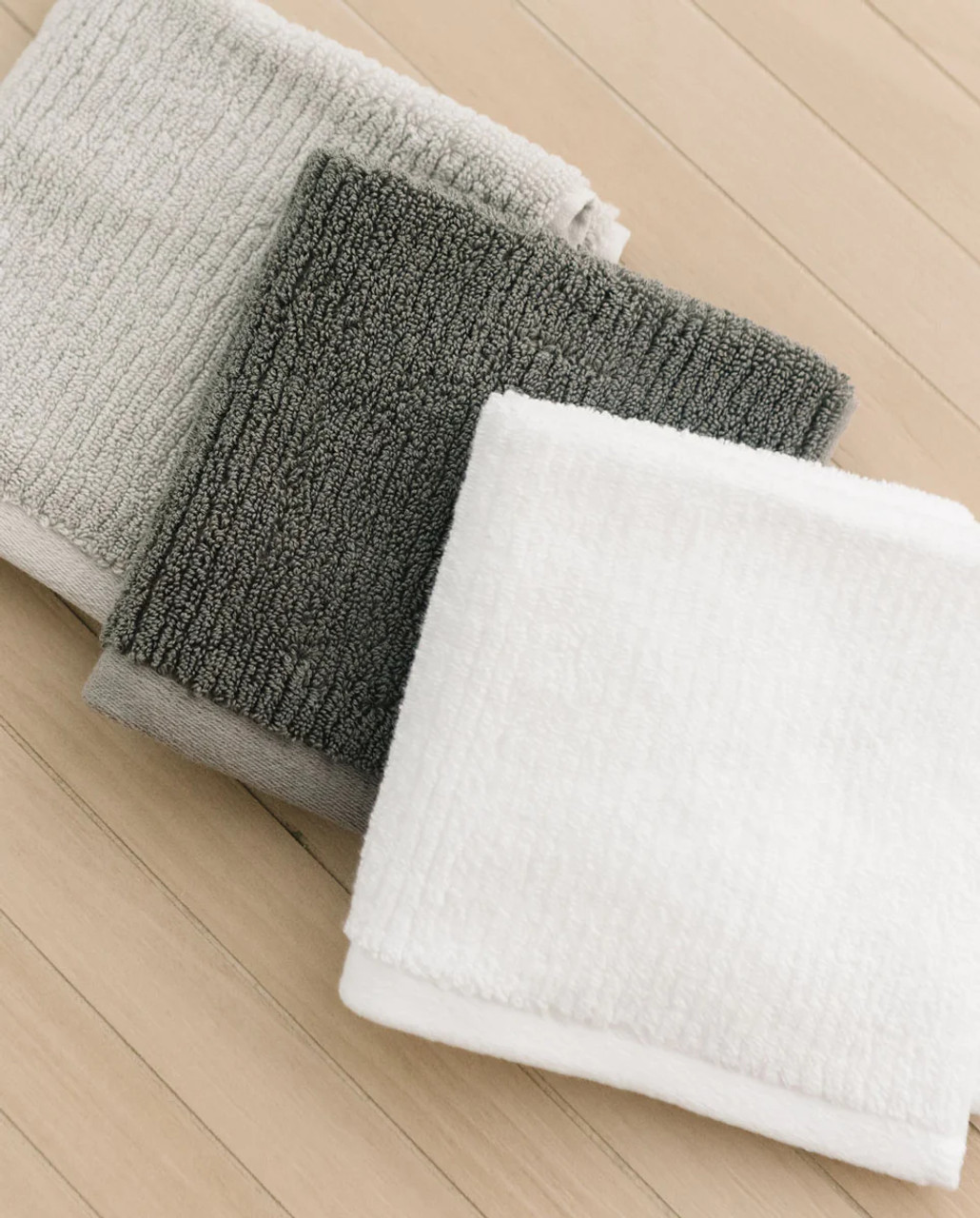 Ribbed Terry Washcloths - Demarchelier & Co.