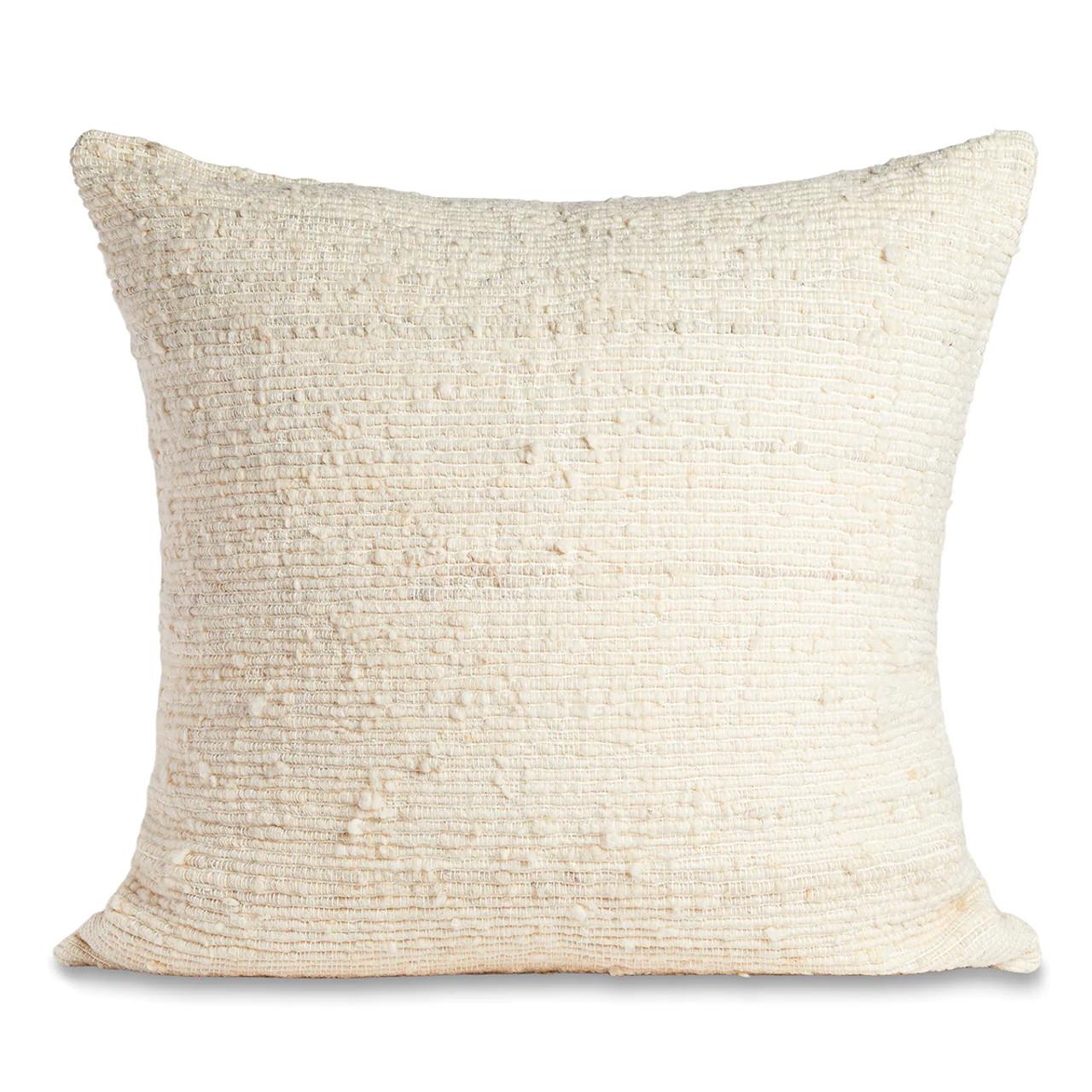 Ivory Chunky Wool Lumbar Pillow