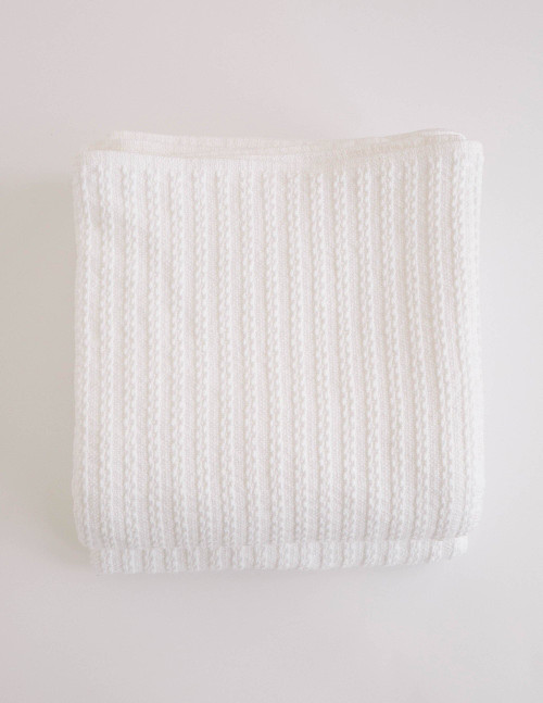 Cable Knit Bright White Cotton Blankets Twin Size p b13mlqu8