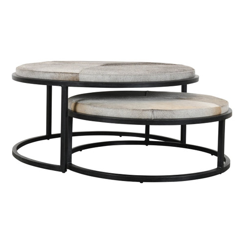 51011686 - Hayword Nesting Coffee Tables Set of 2 Gray Hide