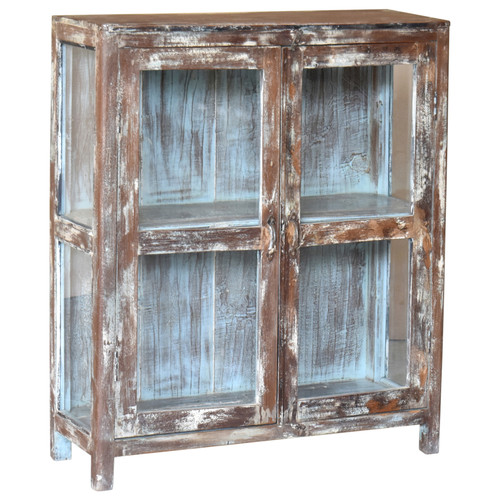 PA0390 - Wooden Glass Small Cabinet
