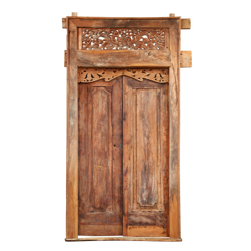 IT2066 - Antique Javanese Door Set with Frame