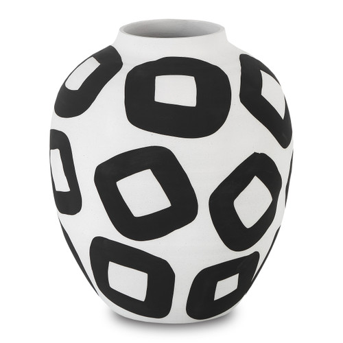 Pagliacci Small Black & White Vase