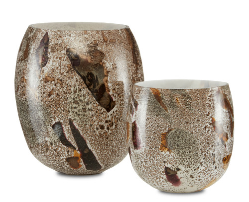Bora Brown Speckle Vase Set of 2