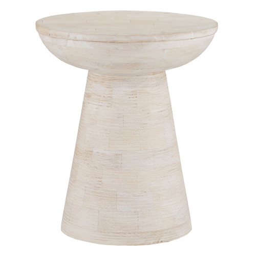 Gati Whitewash Accent Table