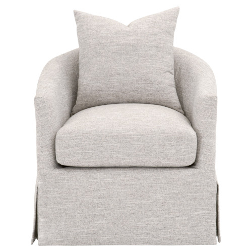 Faye Slipcover Swivel Club Chair - Mineral Birch