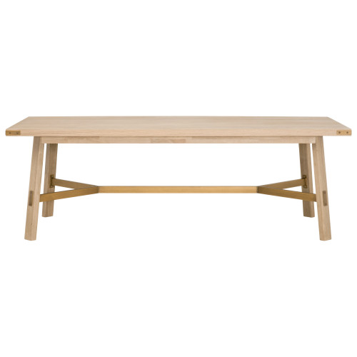 Klein Dining Table - Light Honey Oak Brushed Gold