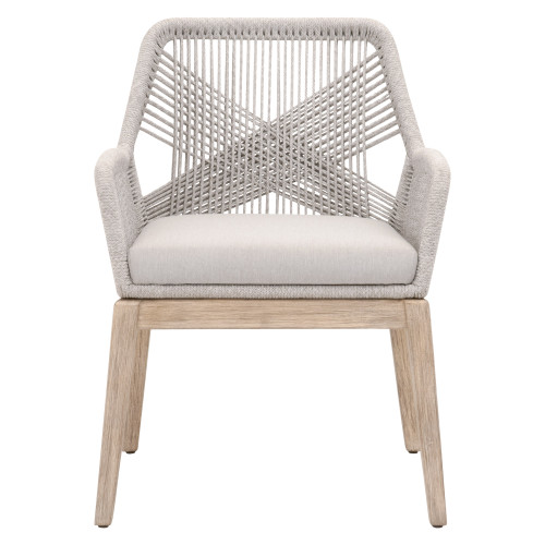 Loom Arm Chair - Taupe Fixed Seat