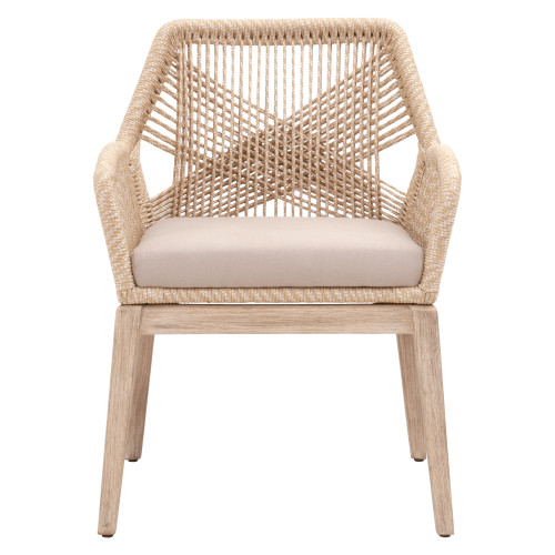 Loom Arm Chair - Sand Natural Gray Fixed Cushion
