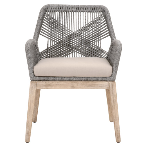Loom Arm Chair - Platinum Natural Gray Fixed