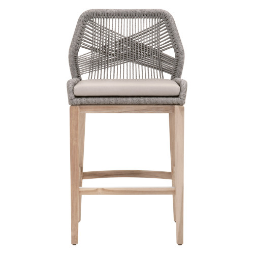 Loom Outdoor Barstool - Platinum Reinforced