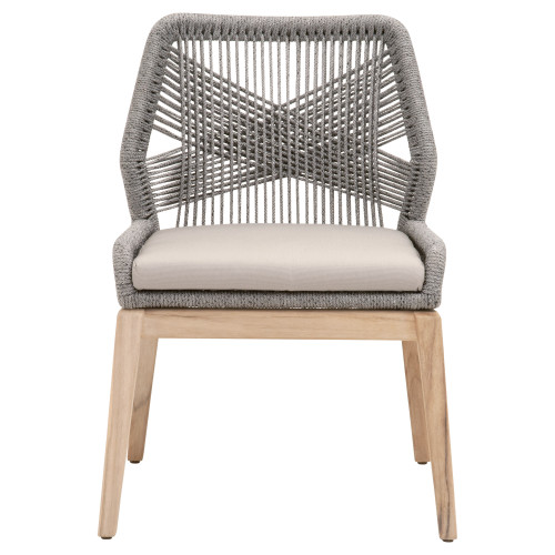 Loom Outdoor Dining Chair - Platinum Gray Teak