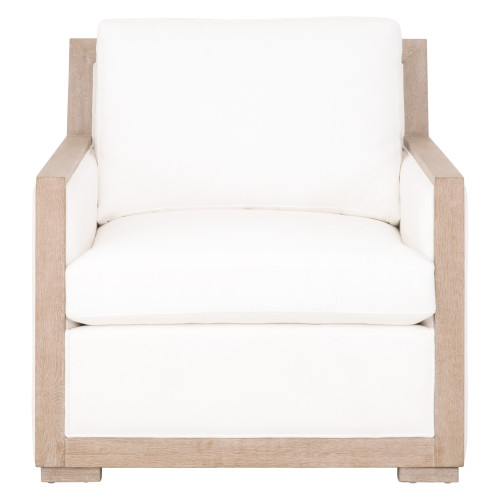 Manhattan Wood Trim Sofa Chair - LiveSmart Peyton Pearl Natural Gray