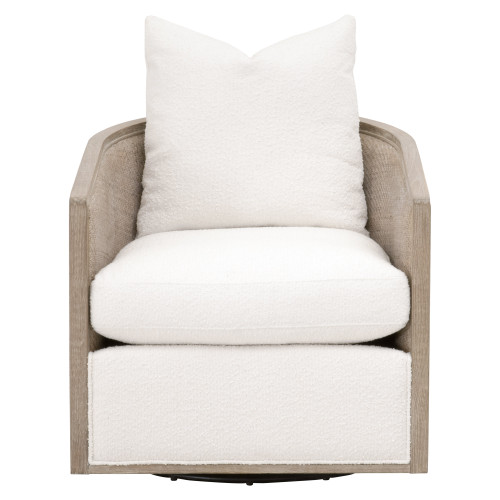 McGuire Swivel Club Chair - Boucle Snow-Natural Gray