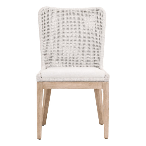 Mesh Dining Chair - White Speckle Natural Gray