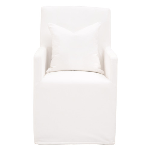 Shelter Slipcover Arm Chair with Casters - LiveSmart Peyton-Pearl