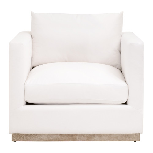 Siena Plinth Base Sofa Chair - LiveSmart Machale Ivory