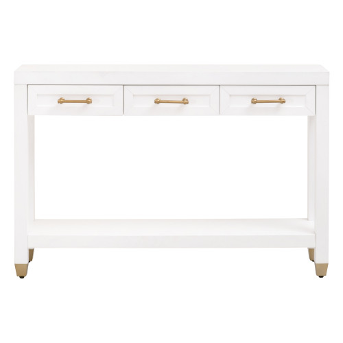 Stella Narrow Console Table - Matte White