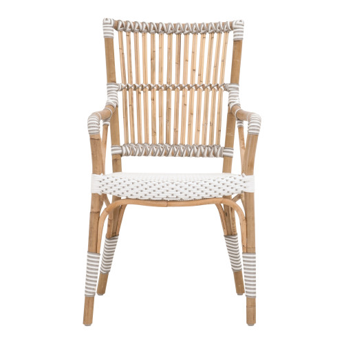 Tulum Arm Chair - White Stone Synthetic