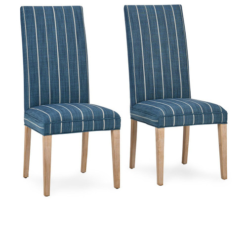 53051674 - Muriel Upholstered Dining Chair Navy Blue Set of 2