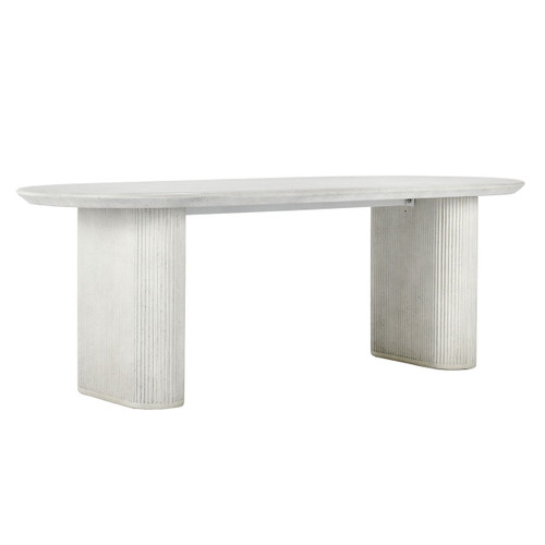 51031551 - Grayson 87  Outdoor Oval Dining Table White
