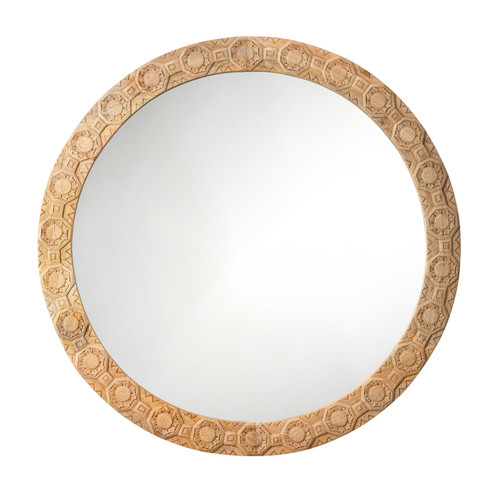 Relief Carved Round Mirror