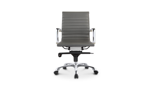 ZM-1002-29 - Studio Office Chair Low Back Grey Vegan Leather