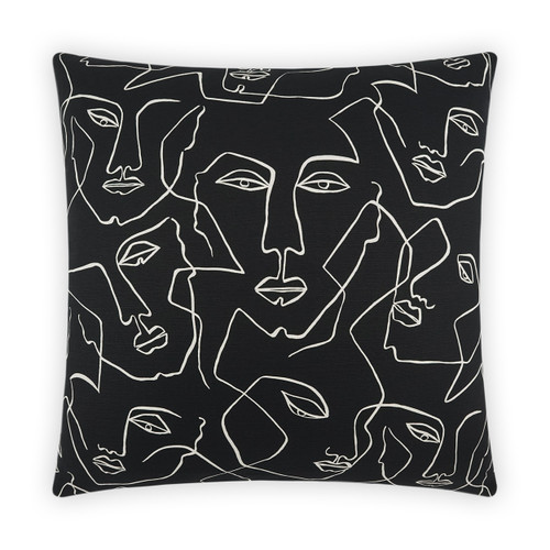 Face Up Pillow - Black