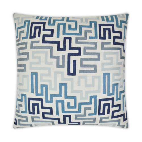 Labyrinth Pillow - Indigo