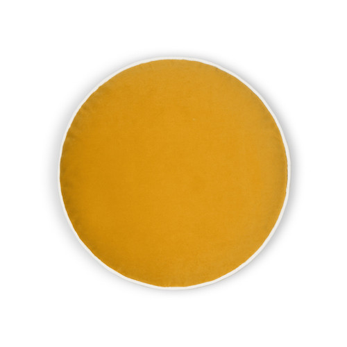 Posh Circle Pillow - Mustard