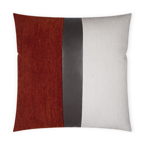 Ridges Band Pillow - Paprika/Ivory