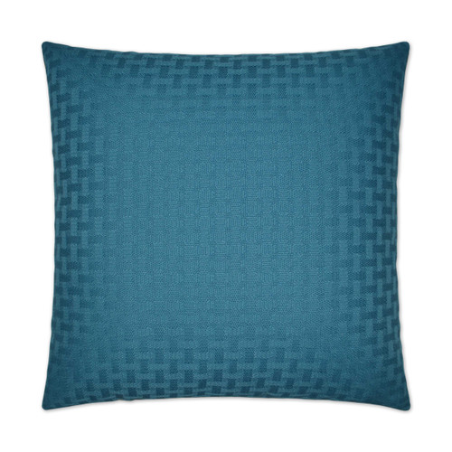 Outdoor Carmel Weave Pillow - Turquoise