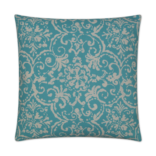 Outdoor Print Affair Pillow - Turquoise
