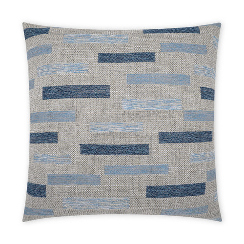 Outdoor Blockweave Pillow - Indigo