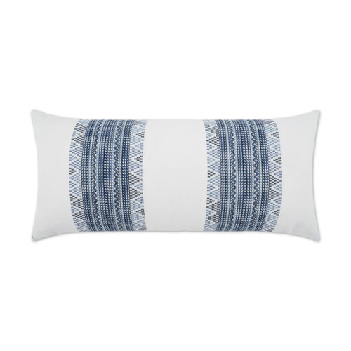 Outdoor Churro Lumbar Pillow - Indigo