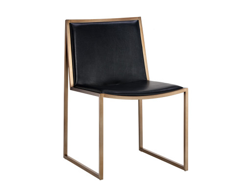 Blair Dining Chair - Antique Brass - Cantina Black