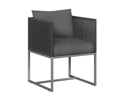 Crete Dining Armchair - Dark Grey - Gracebay Grey