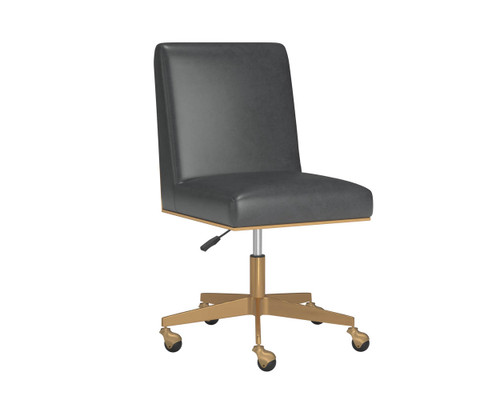 Dean Office Chair - Brushed Brass - Bravo Portabella